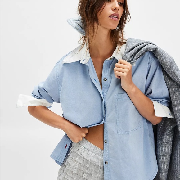 We The Free Tops - We The Free Tommy Oxford Shirt in blue XS